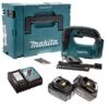 Makita DJV182RTJ 18V Li-Ion Accu Decoupeerzaag Set (2x 5.0Ah Accu) In Mbox - D-greep - Variabel - Koolborstelloos -Winkel Voor Huishoudelijk Gereedschap 0241491ae3d9b3300cafa4090132d6ff