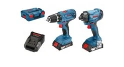 Bosch 06019G5101 18V Li-Ion Accu Boor-/schroefmachine (GSR 18V-21) & Slagschroevendraaier (GDR 18V-160) Combiset (2x 2,0Ah Accu) In L-boxx