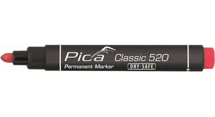 Pica 520/40 Permanent Marker - Rond - Rood - 1-4mm 3 Pica 520/40 Permanent Marker - Rond - Rood - 1-4mm