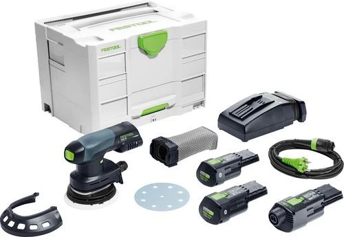 Festool ETSC 125 3,0 I-Set 18V Li-Ion Accu Excentrische Schuurmachine Set (2x 3,0Ah) In Systainer - 125mm - 577689 3 Festool ETSC 125 3,0 I-Set 18V Li-Ion Accu Excentrische Schuurmachine Set (2x 3,0Ah) In Systainer - 125mm - 577689