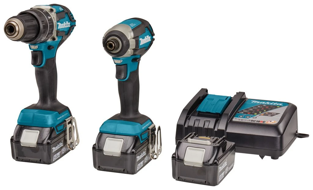 Makita DLX2180TJ1 18V Li-Ion Accu Klop-/schroefmachine (DHP484) & Slagschroevendraaier (DTD153) Combiset (3x 5,0Ah Accu) In Mbox - Koolborstelloos 5 Makita DLX2180TJ1 18V Li-Ion Accu Klop-/schroefmachine (DHP484) & Slagschroevendraaier (DTD153) Combiset (3x 5,0Ah Accu) In Mbox - Koolborstelloos - Afbeelding 3