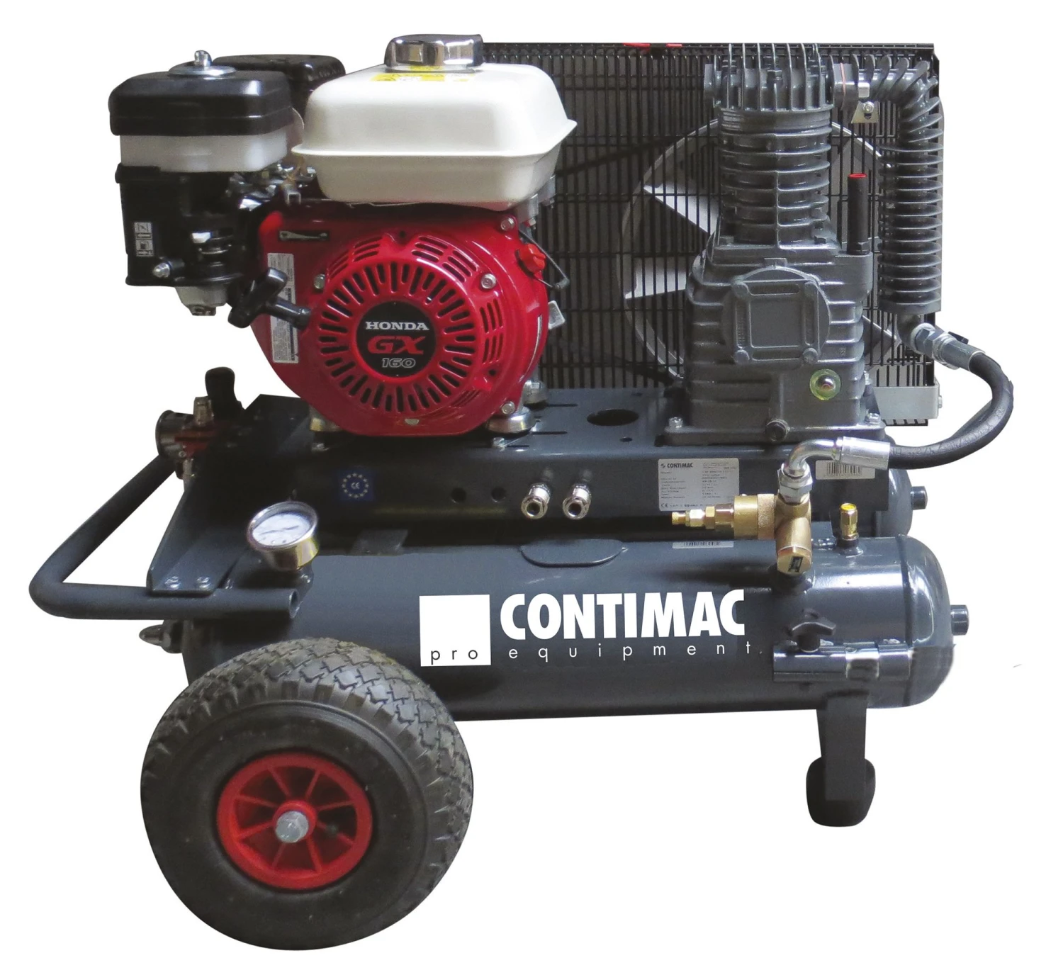 Contimac CM 450/10/11+11 Compressor - 3 PK - 10 Bar - 400 L/min - 11+11 L 4 Contimac CM 450/10/11+11 Compressor - 3 PK - 10 Bar - 400 L/min - 11+11 L - Afbeelding 2