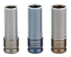 Sonic 300301 Doppenset 1/2'' Voor Wielmoeren 3 Delig - 17, 19, 21 Mm