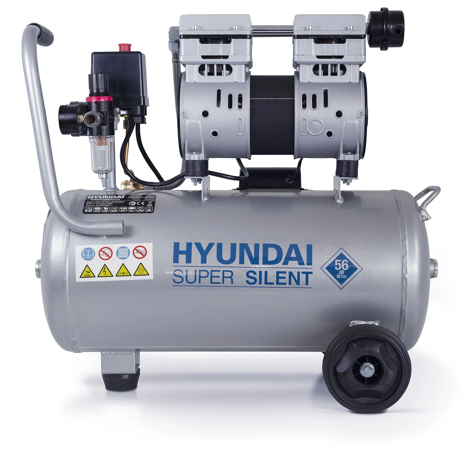 Hyundai 55754 Stille Compressor - 30L - 8bar 3 Hyundai 55754 Stille Compressor - 30L - 8bar