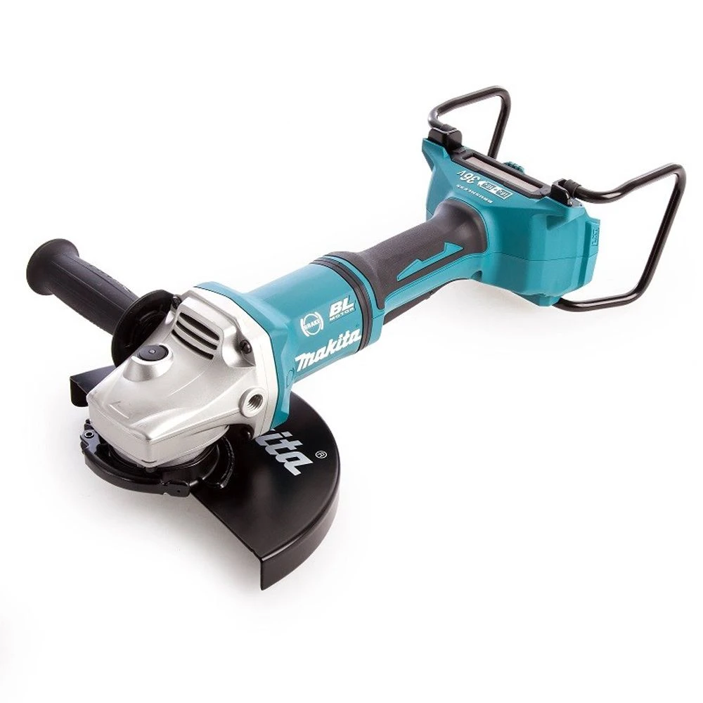 Makita DGA900PT2 36V (2x 18V) Li-Ion Accu Haakse Slijper Set (2x 5.0Ah Accu) In Koffer - 230mm - Koolborstelloos 4 Makita DGA900PT2 36V (2x 18V) Li-Ion Accu Haakse Slijper Set (2x 5.0Ah Accu) In Koffer - 230mm - Koolborstelloos - Afbeelding 2
