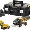 DeWalt DCG405P2 18V Li-Ion Accu Haakse Slijper Set (2x 5.0Ah Accu) In TSTAK - 125mm - Koolborstelloos - DCG405P2-QW -Winkel Voor Huishoudelijk Gereedschap 58ca9be6342bcfa78142a88f40eb80aa