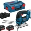 Bosch GST 18 V-LI B 18V Li-Ion Accu Decoupeerzaag Set (2x 4.0Ah Accu) In L-boxx + Zaagbladen - 06015A6106 -Winkel Voor Huishoudelijk Gereedschap 5cd48dd1cfaad9813e06a58b6fa5ac52