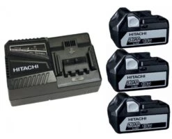 HiKOKI 714912 Powerpack 18V Li-Ion Accu Starterset (3x 5.0Ah) + Lader - 714912