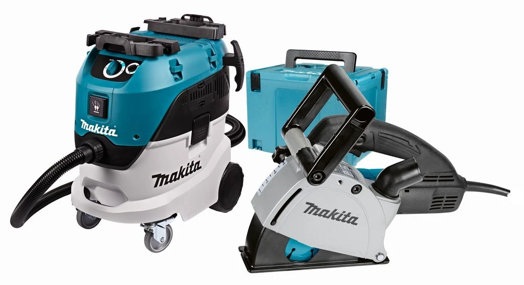 Makita DK0093J Alleszuiger / Bouwstofzuiger (VC4210L) & Sleuvenfrees In Mbox (SG1251J) Combiset 3 Makita DK0093J Alleszuiger / Bouwstofzuiger (VC4210L) & Sleuvenfrees In Mbox (SG1251J) Combiset