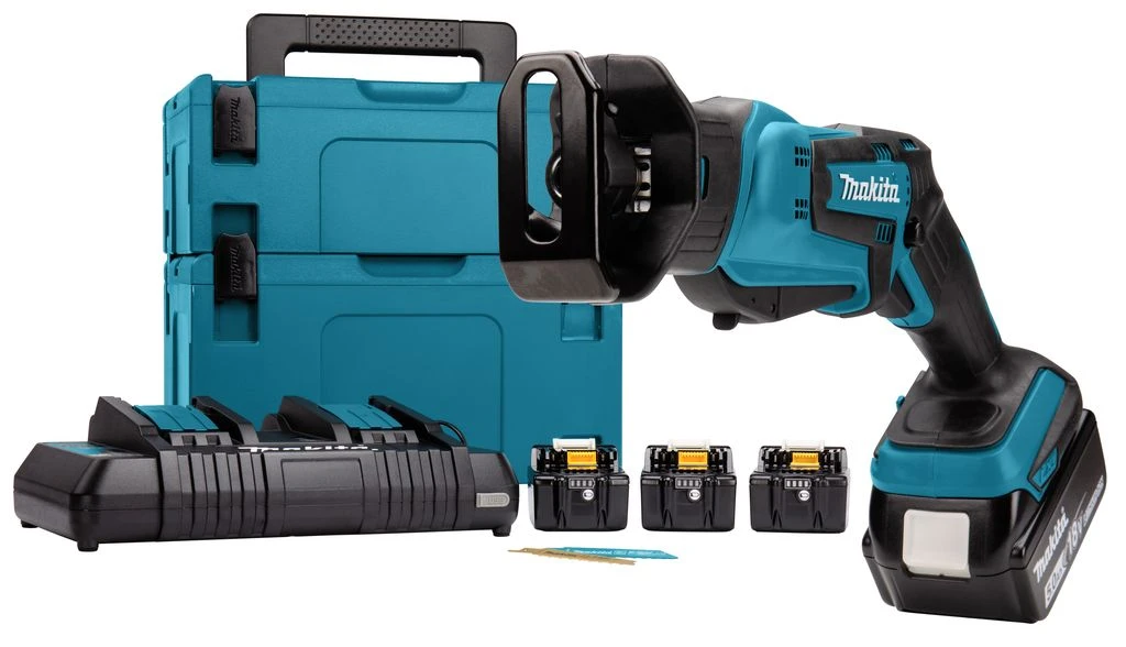 Makita DJR183PT4J 18V Li-Ion Accu Reciprozaag Set (4x 5,0Ah) In Mbox - 13mm 4 Makita DJR183PT4J 18V Li-Ion Accu Reciprozaag Set (4x 5,0Ah) In Mbox - 13mm - Afbeelding 2