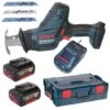 Bosch GSA 18 V-LI C 18V Li-Ion Accu Reciprozaag Set (2x 5.0Ah Accu) In L-Boxx - Snelwissel - 06016A5002 -Winkel Voor Huishoudelijk Gereedschap 8318ffe3d5b87366189be24536889285