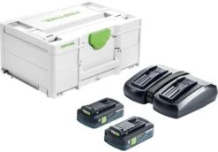 Festool SYS 18V 2x4,0/TCL 6 DUO Energieset (2x 4,0Ah) In Systainer - 577109