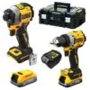 DeWALT DCK2050E2T-QW 18V Li-ion XR GR3 Accu Klopboormachine (DCD805E2T-GB) & Accu Slagschroevendraaier (DCF850E2T-GB) Combiset (2x POWERSTACK) In TSTAK Koffer -Winkel Voor Huishoudelijk Gereedschap 947bad1e1a443586fc1d43202052599a