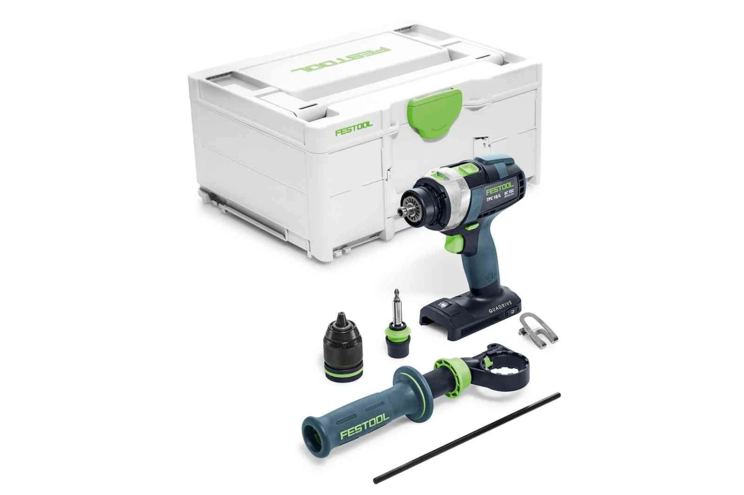 Festool TPC 18/4 I-Basic QUADRIVE 18V Li-Ion Accu Klopboormachine Body In Systainer - 75Nm - 575604 3 Festool TPC 18/4 I-Basic QUADRIVE 18V Li-Ion Accu Klopboormachine Body In Systainer - 75Nm - 575604