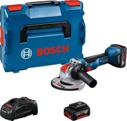 Bosch GWX 18V-10 18V Li-ion Accu Haakse Slijper Set (2x 5.0 Ah) In L-Boxx - 125 Mm - Koolborstelloos