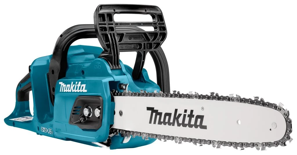 Makita DUC355PT2J 2x18V Li-Ion Accu Kettingzaag Set (2x 5,0Ah) Incl. Mbox - 35cm - Koolborstelloos 4 Makita DUC355PT2J 2x18V Li-Ion Accu Kettingzaag Set (2x 5,0Ah) Incl. Mbox - 35cm - Koolborstelloos - Afbeelding 2