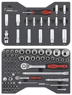 Sonic 309402 94 Delige Doppenset 1/4'' & 1/2'' In Koffer BMCS -Winkel Voor Huishoudelijk Gereedschap a603f6529cfeed1c2acb01fe80168f37