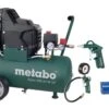 Metabo Basic 250-24 W OF SET Compressor + LPZ-4 Toebehorenset - 1500W - 8 Bar - 24L - 100 L/min - 690865000 -Winkel Voor Huishoudelijk Gereedschap a6a72f270cce14ff2c620c3becb8b0cf