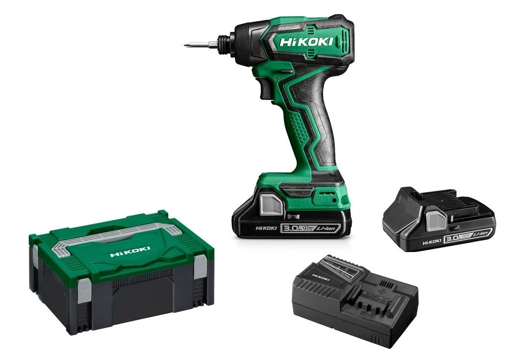 HiKOKI WH18DDWQZ 18V Li-Ion Accu Slagschroevendraaier Set (2x 3,0Ah) In HSC - 140Nm - 1/4" - Koolborstelloos 3 HiKOKI WH18DDWQZ 18V Li-Ion Accu Slagschroevendraaier Set (2x 3,0Ah) In HSC - 140Nm - 1/4" - Koolborstelloos