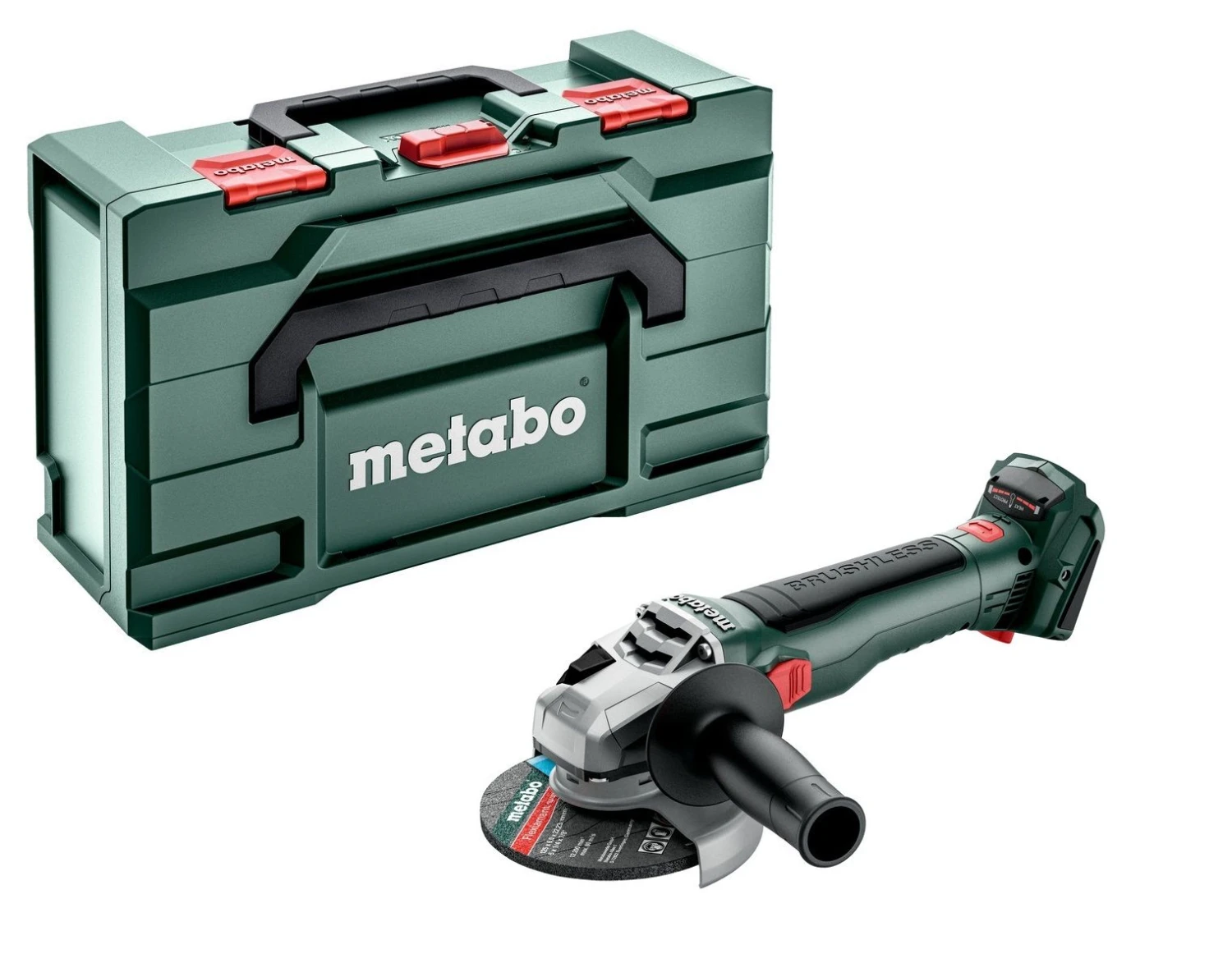 Metabo W 18 LT BL 11-125 18V Li-Ion Accu Haakse Slijper Set (2x Li-Power 4.0Ah) In MetaBox 7 Metabo W 18 LT BL 11-125 18V Li-Ion Accu Haakse Slijper Set (2x Li-Power 4.0Ah) In MetaBox - Afbeelding 5