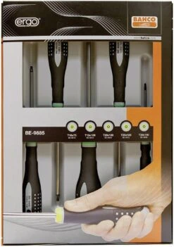 Bahco BE-9885 5-delige ERGO Torx Schroevendraaierset - T10 / T15 / T20 / T25 / T30 -Winkel Voor Huishoudelijk Gereedschap bd80c7e6e7a384437d9712f5ecc06158