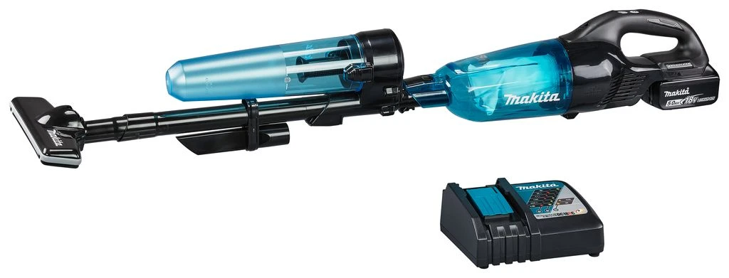 Makita DCL281FTCB 18V Li-ion Accu Steelstofzuiger Set (1x 5.0Ah) - Zwart 3 Makita DCL281FTCB 18V Li-ion Accu Steelstofzuiger Set (1x 5.0Ah) - Zwart