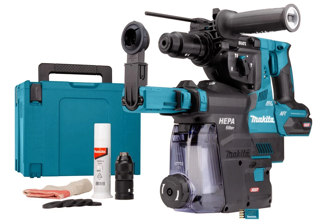 Makita HR002GM204 XGT 40V Max Li-Ion Accu SDS-Plus Combihamer Set (2x 4,0Ah) Incl. Stofafzuigsysteem In Mbox - 2,9J - Koolborstelloos 4 Makita HR002GM204 XGT 40V Max Li-Ion Accu SDS-Plus Combihamer Set (2x 4,0Ah) Incl. Stofafzuigsysteem In Mbox - 2,9J - Koolborstelloos - Afbeelding 2
