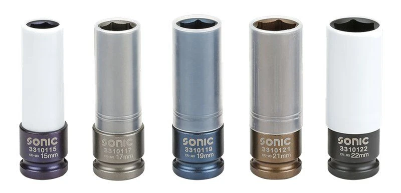 Sonic 300506 Doppenset 1/2'' Voor Wielmoeren - 5 Delig 3 Sonic 300506 Doppenset 1/2'' Voor Wielmoeren - 5 Delig