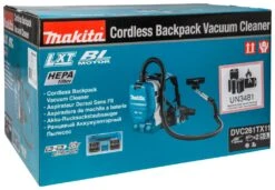 Makita DVC261TX11 2x18V Li-Ion Accu Rugstofzuiger Set (2x 5,0Ah) Incl. Accessoires - 120m³/uur - Koolborstelloos -Winkel Voor Huishoudelijk Gereedschap df73286c3cf524750ee2a0a9e14908d0