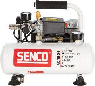 Senco AC10304 Compressor - Geluidsarm - 550W - 9 Bar - 4L - 55L/m - AFN0029 4 Senco AC10304 Compressor - Geluidsarm - 550W - 9 Bar - 4L - 55L/m - AFN0029 - Afbeelding 2